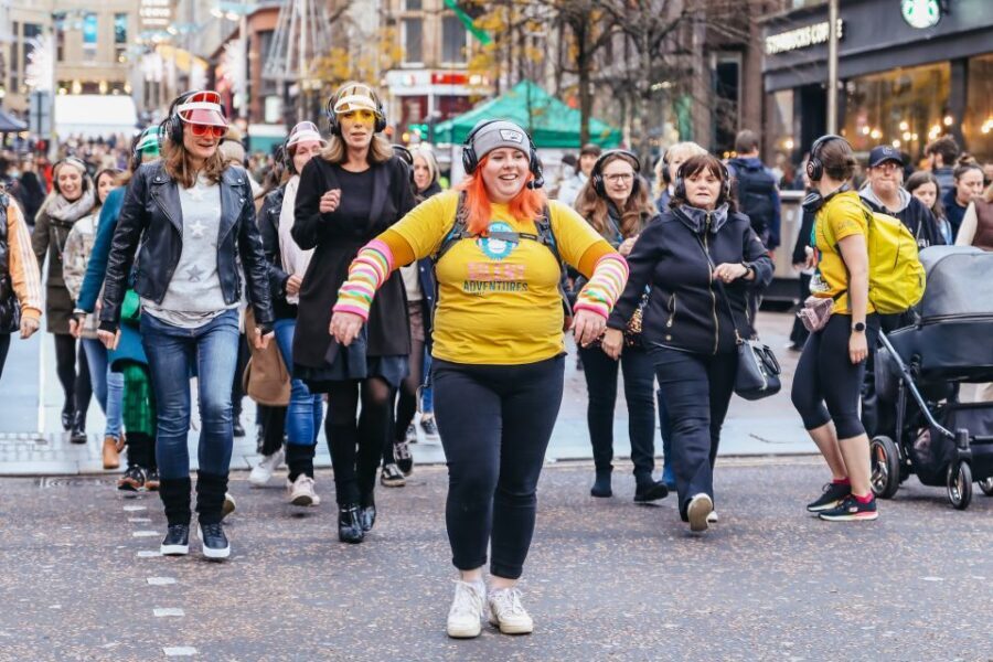 Glasgow: Silent Disco Adventure Tour - How the Playlist and the Guides Work (Lizette, William, and the Duchess)